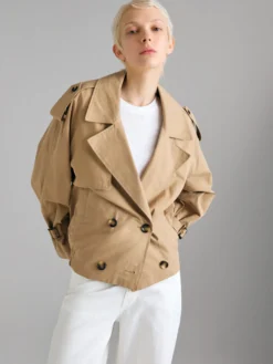 Trench corto over fit