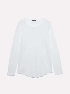 T-shirt bianca a maniche lunghe
