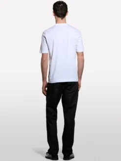 T-shirt bianca con stampa lettering 100% cotone bio