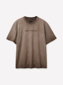 T-shirt sfumata con scritta
