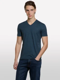 T-shirt tinto filo blu scuro